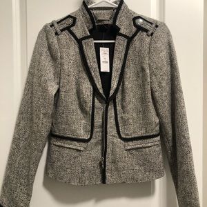 WHBM Shades of Grey Tweed Blazer